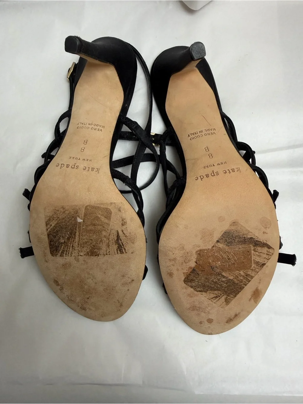 kate spade Black Satin Strappy Bow Heeled Sandals